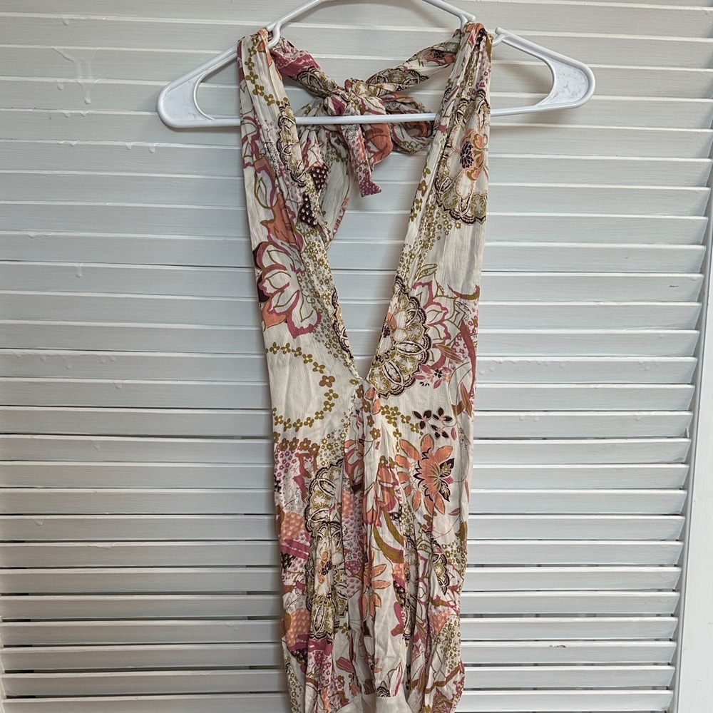 Floral Halter Neck Onesie Top